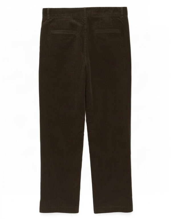 Stefanel Γυναικείο Crop Tapered Corduroy Παντελόνι IT 42 Medium W28 L26 Khaki