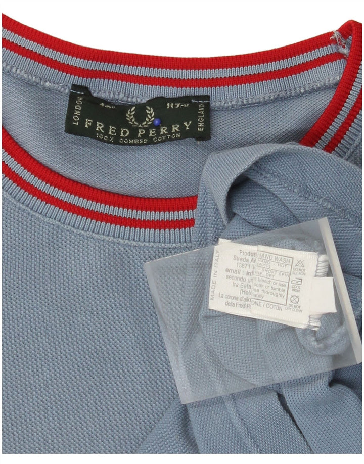 FRED PERRY Ανδρικό T-Shirt Top μεγάλο μπλε βαμβακερό