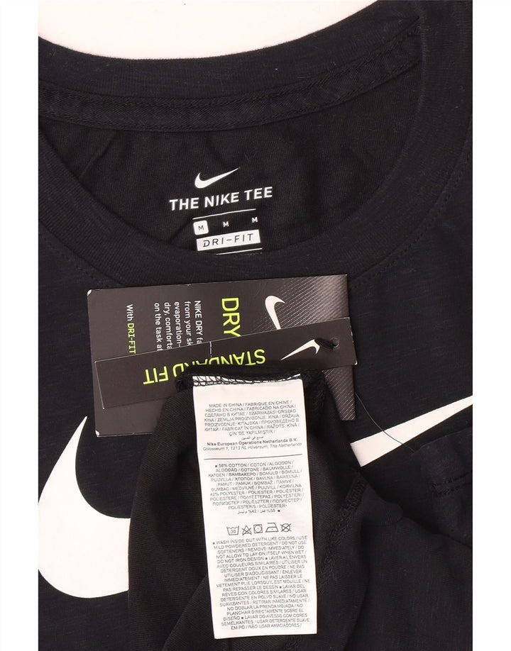 Γυναικείο γραφικό μπλουζάκι Nike Dri Fit τοπ 14 μεσαίου μαύρου βαμβακερού χρώματος