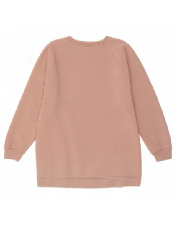 Marks & Spencer Γυναικεία Φούτερ Jumper UK 14 Μεγάλο Ροζ Βαμβακερό