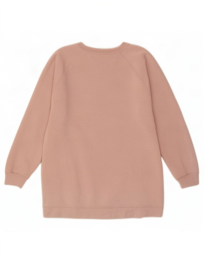Marks & Spencer Γυναικεία Φούτερ Jumper UK 14 Μεγάλο Ροζ Βαμβακερό