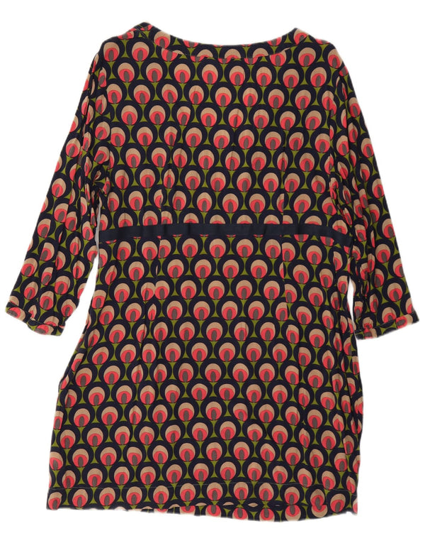 Boden γυναικείο φόρεμα 3/4 με μανίκια A-line UK 18 XL πολύχρωμο γεωμετρικό
