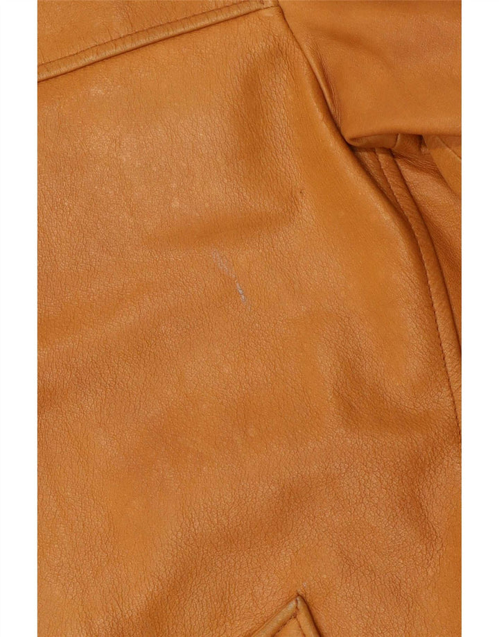Steve Madden Ανδρικό Δερμάτινο Μπουφάν UK 42 XL Μπεζ Δερμάτινο