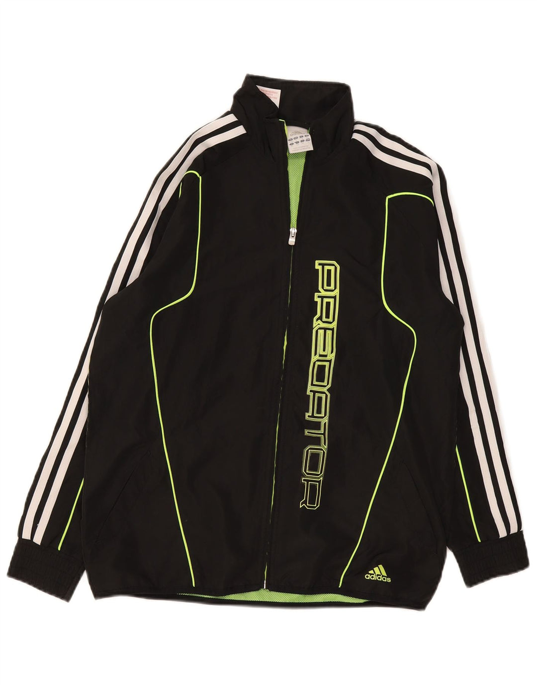 Adidas Boys Graphic αθλητική φόρμα Top Jacket 13-14 ετών Μεγάλο Μαύρο Πολυεστέρα