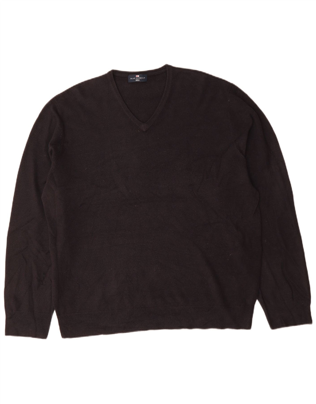 Ανδρικό πουλόβερ Marks & Spencer Μπλε Harbor V-Neck Jumper 2XL Navy Blue