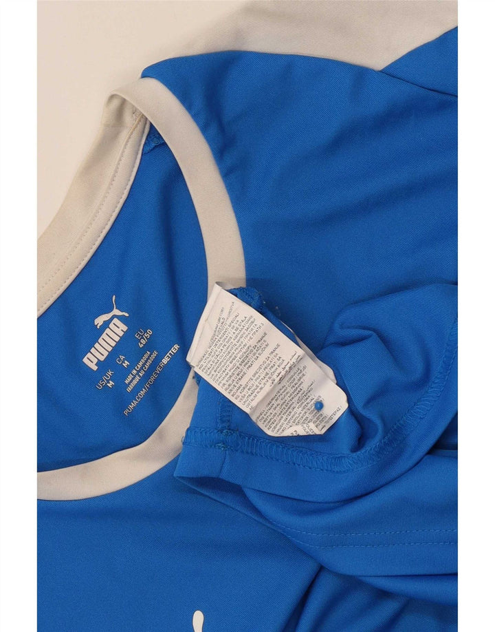 Puma Ανδρικό T-Shirt Top Medium Blue Colorblock Polyester