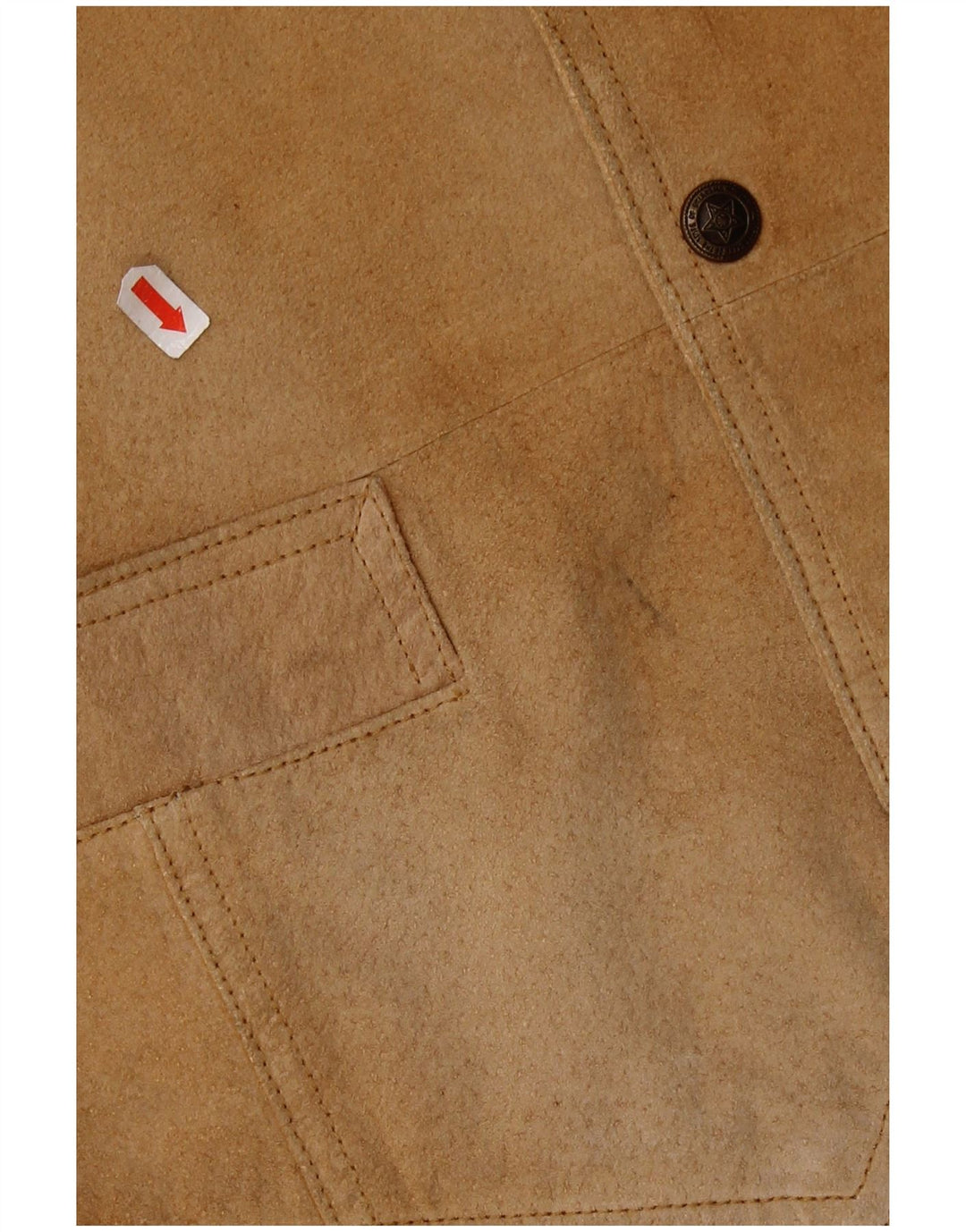 Ανδρικό σουέτ γιλέκο VINTAGE IT 44 XS Καφέ Δερμάτινο