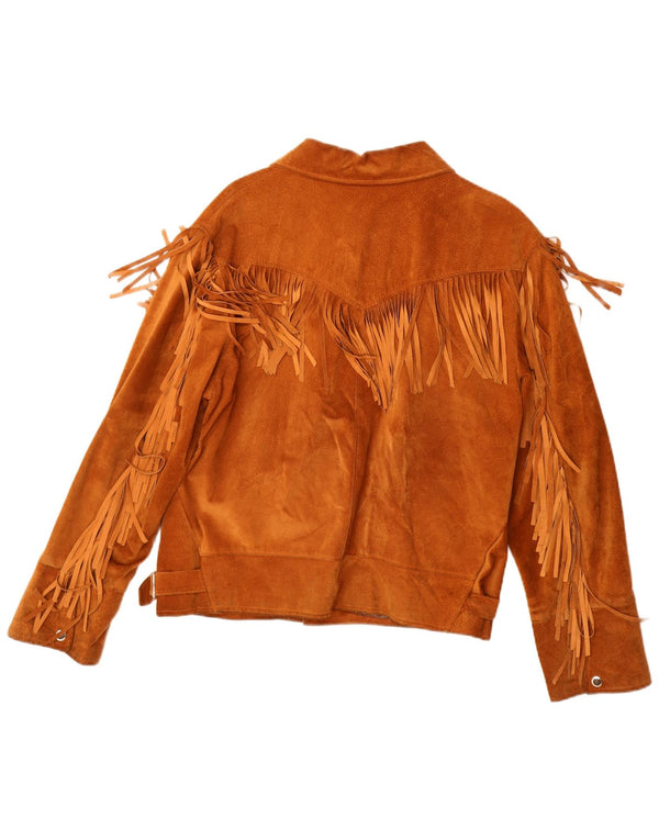 Vintage Ανδρικό Suede Jacket IT 50 Large Brown