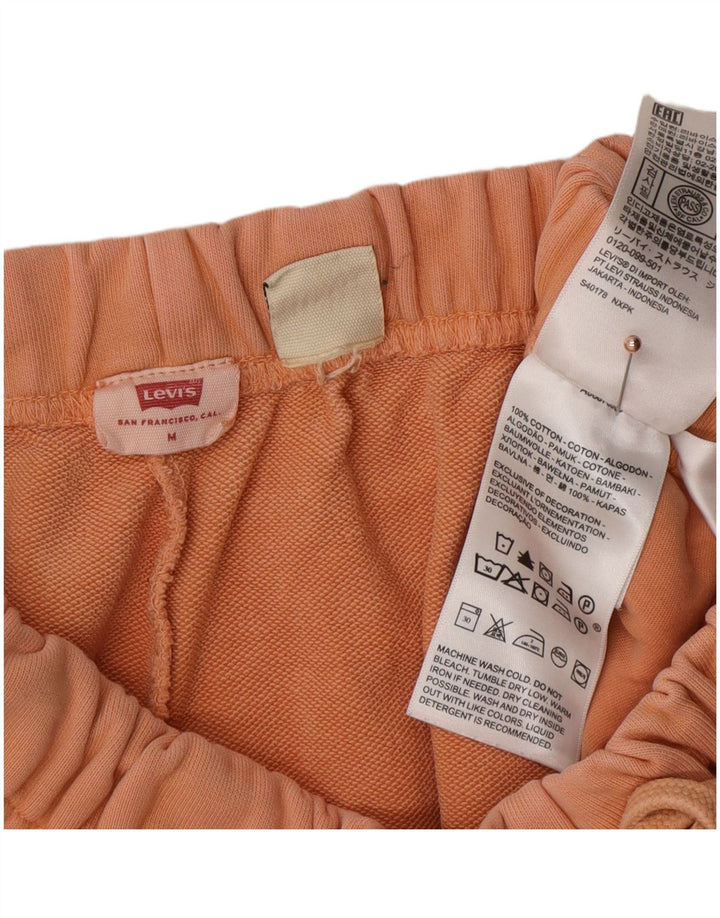 LEVI'S Womens Tracksuit Trousers Joggers UK 14 Medium  Orange Cotton