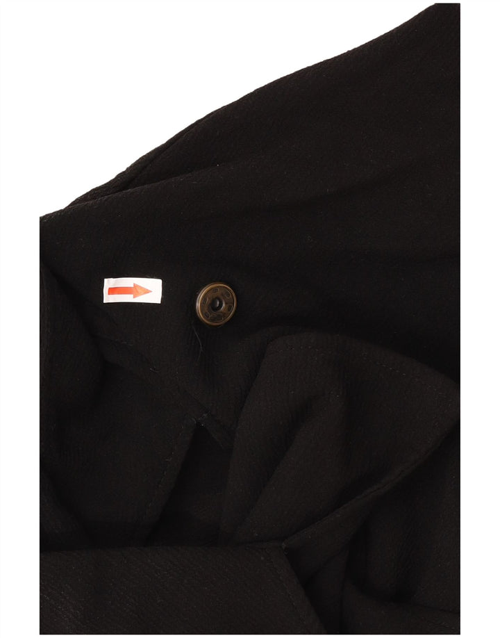 Topshop Γυναικείο Oversized Πανωφόρι UK 12 Medium Black Polyester