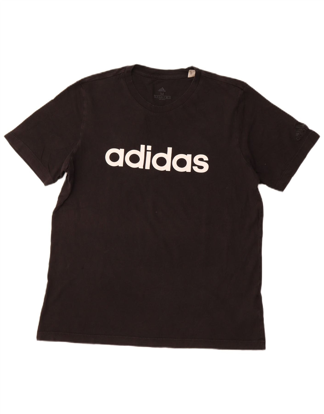 Ανδρικό γραφικό T-Shirt ADIDAS Top Μεσαίο μαύρο βαμβακερό