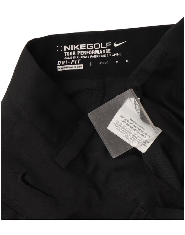 Ανδρικό ίσιο παντελόνι Chino Golf Nike W32 L30 μαύρο πολυεστέρα