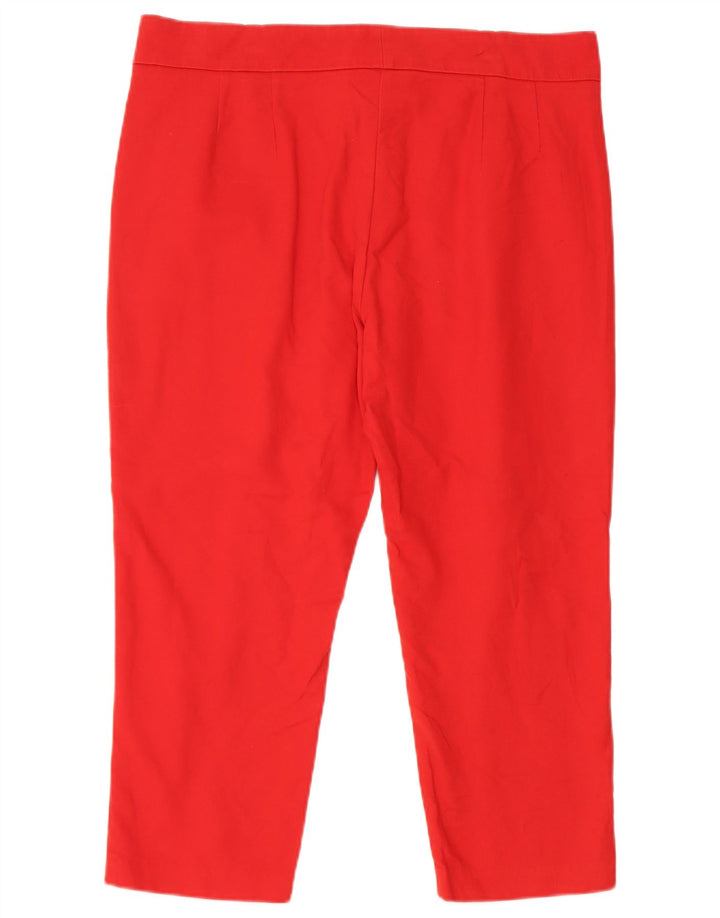 Marks & Spencer Γυναικείο ίσιο παντελόνι Capri W34 L22 Κόκκινο