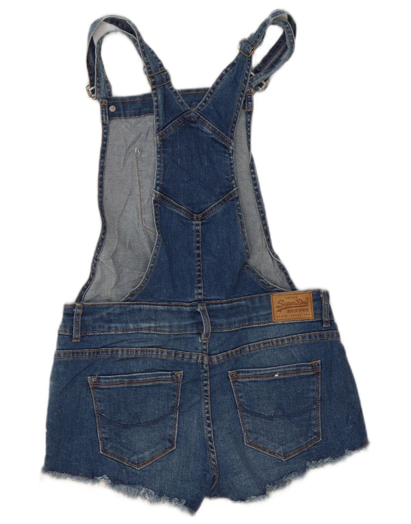 Superdry γυναικείο τζιν σορτς Dungarees UK 10 Small W30 Μπλε βαμβακερό