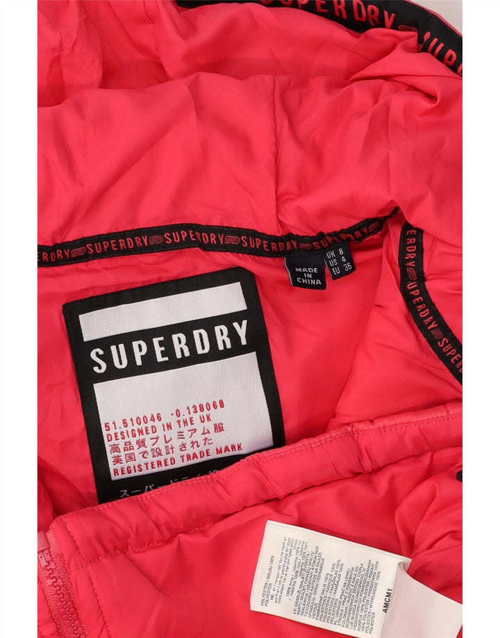Superdry γυναικείο μπουφάν με κουκούλα UK 8 Small Pink Flecked Polyester
