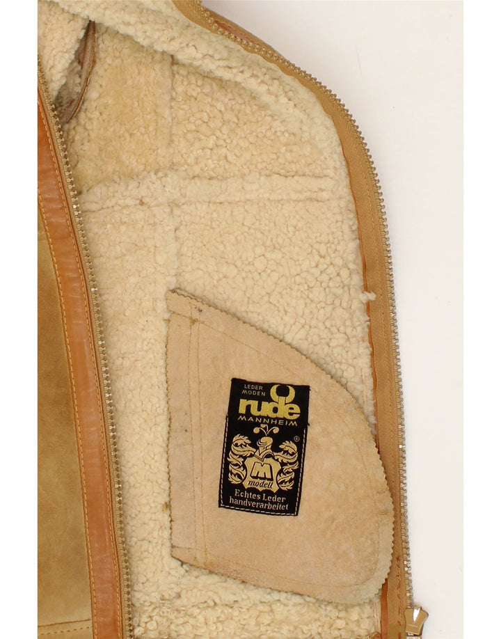 Ανδρικό Shearling Jacket VINTAGE UK 36 Small Beige Shearling