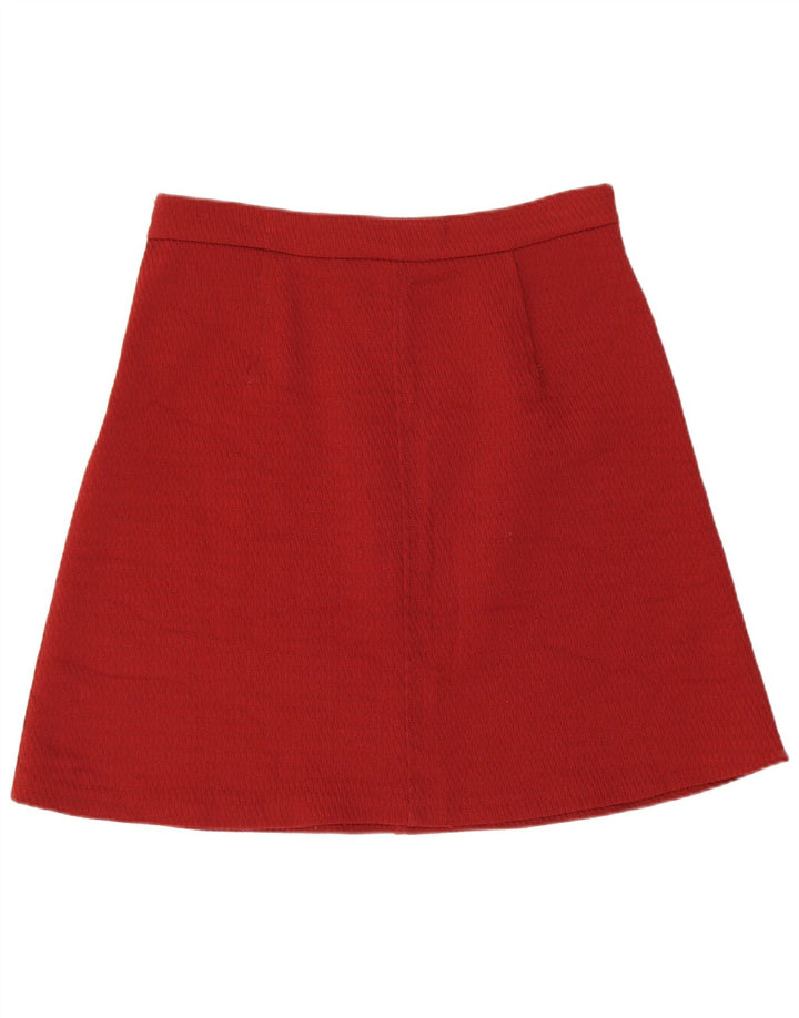Zara Γυναικεία Φούστα A-Line Μεγάλη W30 Βουργουνδία