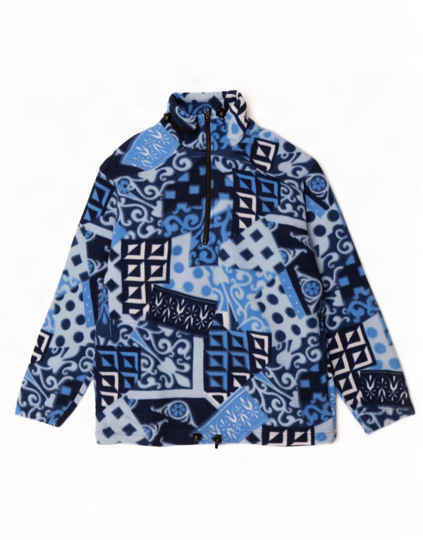 Campagnolo Ανδρικό φερμουάρ Fleece Jumper UK 38 Medium Blue Geometric