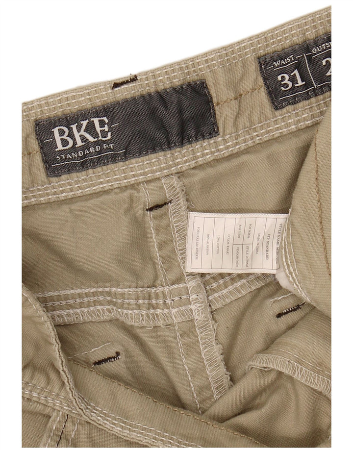 BKE Mens Standard Fit Cargo Shorts W31 Medium Beige Cotton