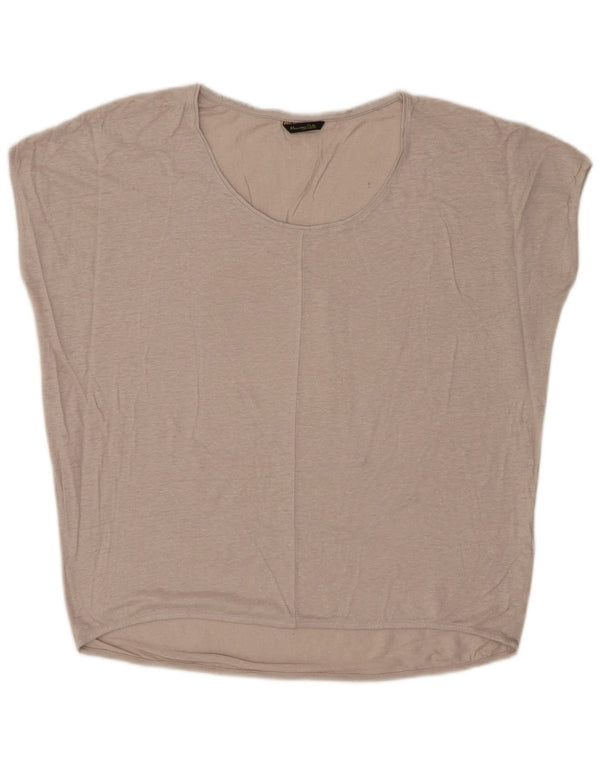 Massimo Dutti Γυναικεία Μπλούζα Oversized Top UK 14 Medium Beige
