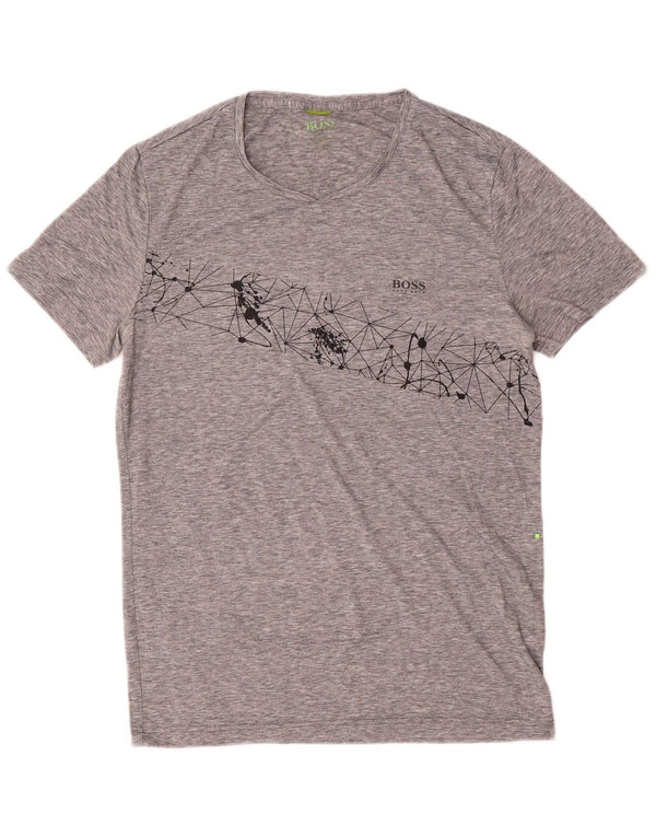 Ανδρικό T-Shirt Hugo Boss Top Medium Grey Geometric Polyester