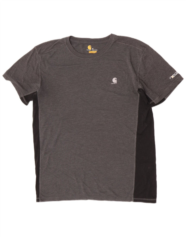 Ανδρικό T-Shirt Carhartt με Χαλαρή Εφαρμογή Top Medium Grey Colorblock Πολυεστέρας