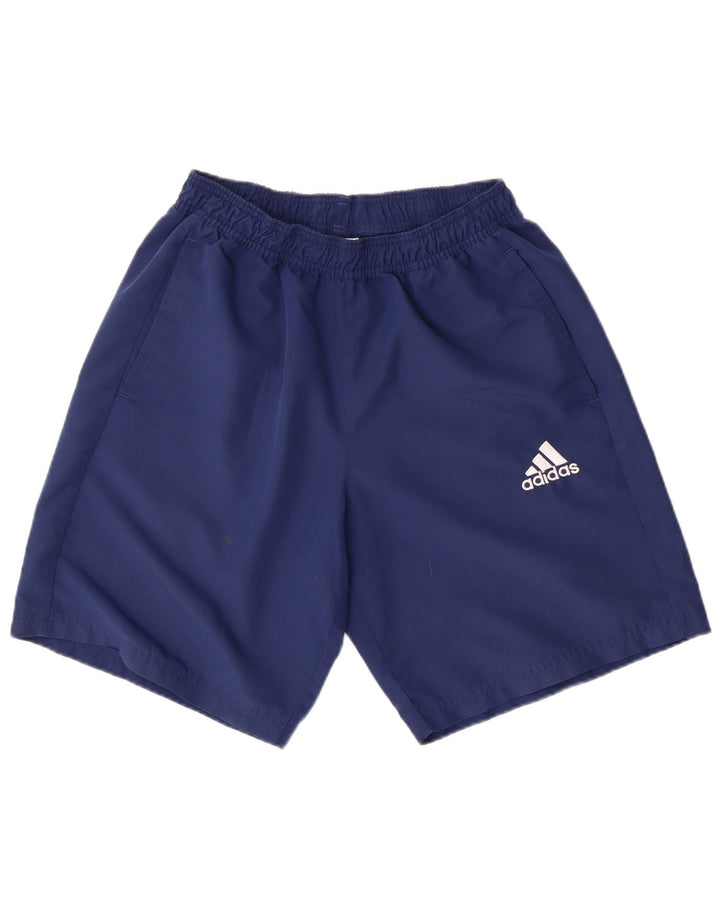 Ανδρικό αθλητικό σορτς ADIDAS μεσαίου μπλε πολυεστέρα