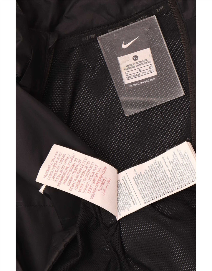 Μπουφάν βροχής Nike Boys Hooded 13-14 Years XL Μαύρο νάιλον
