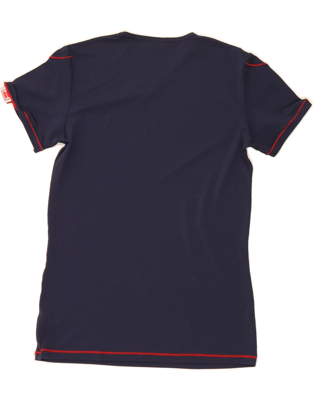 FILA Womens T-Shirt Top UK 14 Large Navy Blue Polyamide Vintage Fila and Second-Hand Fila from Messina Hembry 
