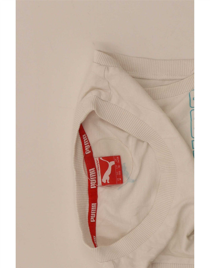 Puma Boys Graphic Vest Top 9-10 Years White Spotted
