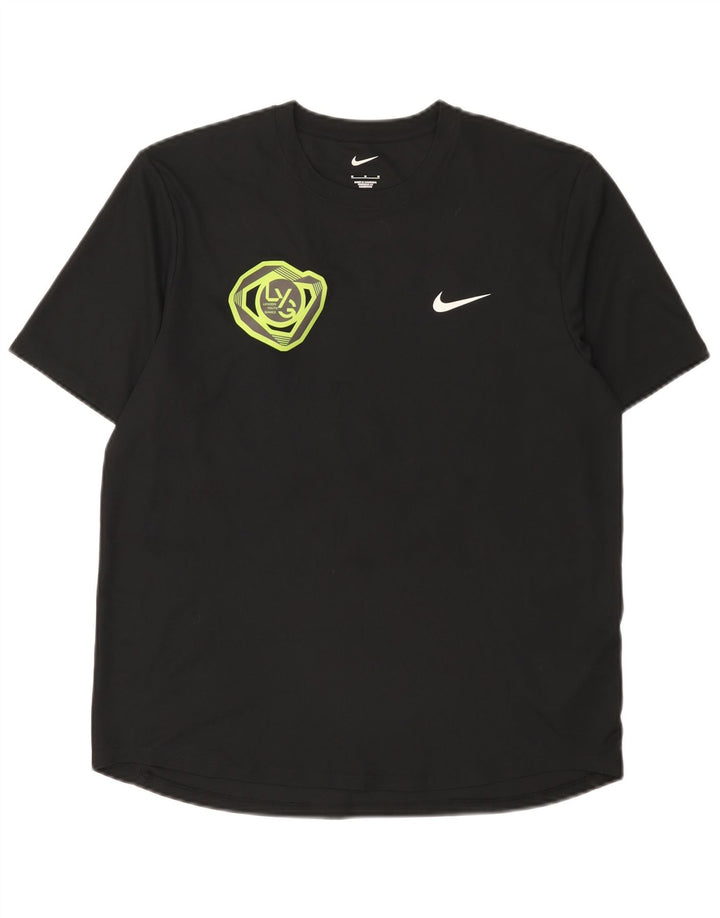 Ανδρικό γραφικό μπλουζάκι Nike με μεσαίο μαύρο πολυεστέρα