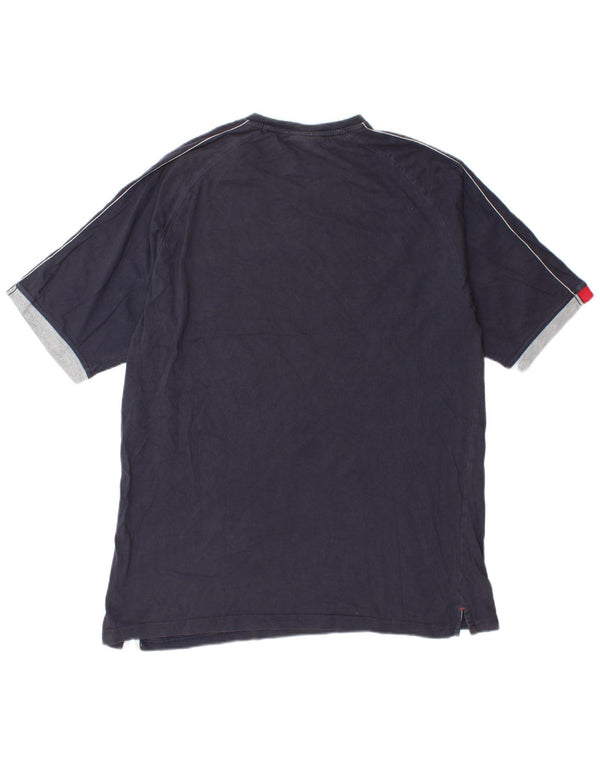 Ανδρικό γραφικό μπλουζάκι Lotto Top UK 42/44 XL Navy Blue Cotton