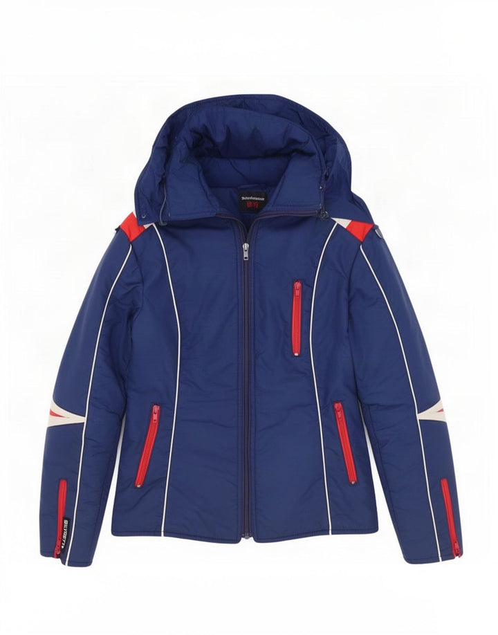 Silvretta Γυναικείο μπουφάν σκι με κουκούλα IT 42 Medium Navy Blue Colourblock