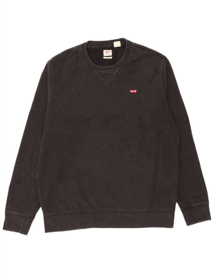 Ανδρικό φούτερ Levi's Standard Fit Jumper Μεσαίο μαύρο βαμβακερό