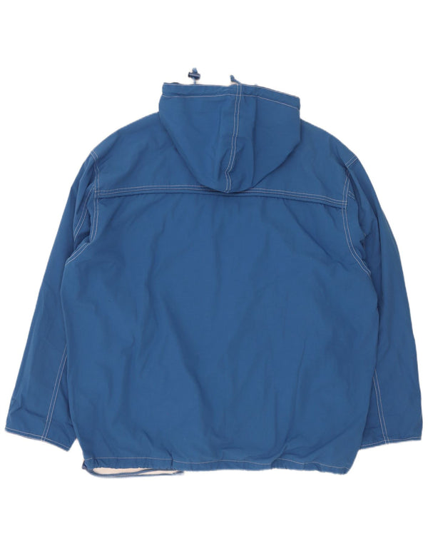John F Gee Boys Oversized Hooded Graphic Anorak Jacket 15-16 Years Blue