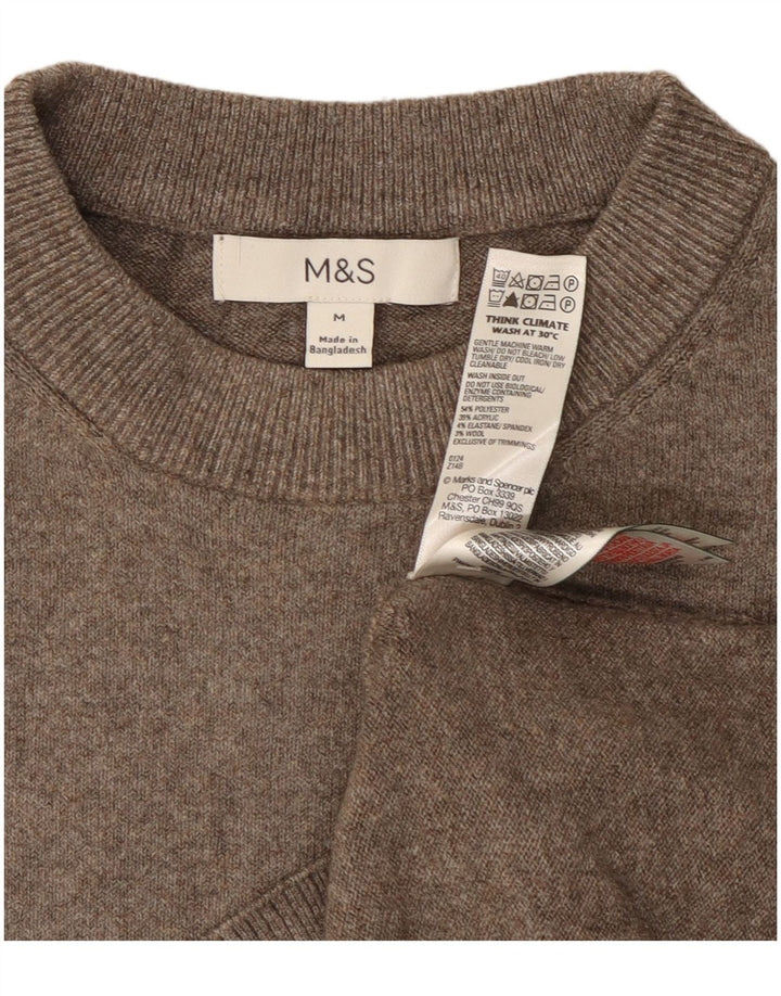 Marks & Spencer Γυναικείο πουλόβερ με λαιμόκοψη UK 14 Medium Grey