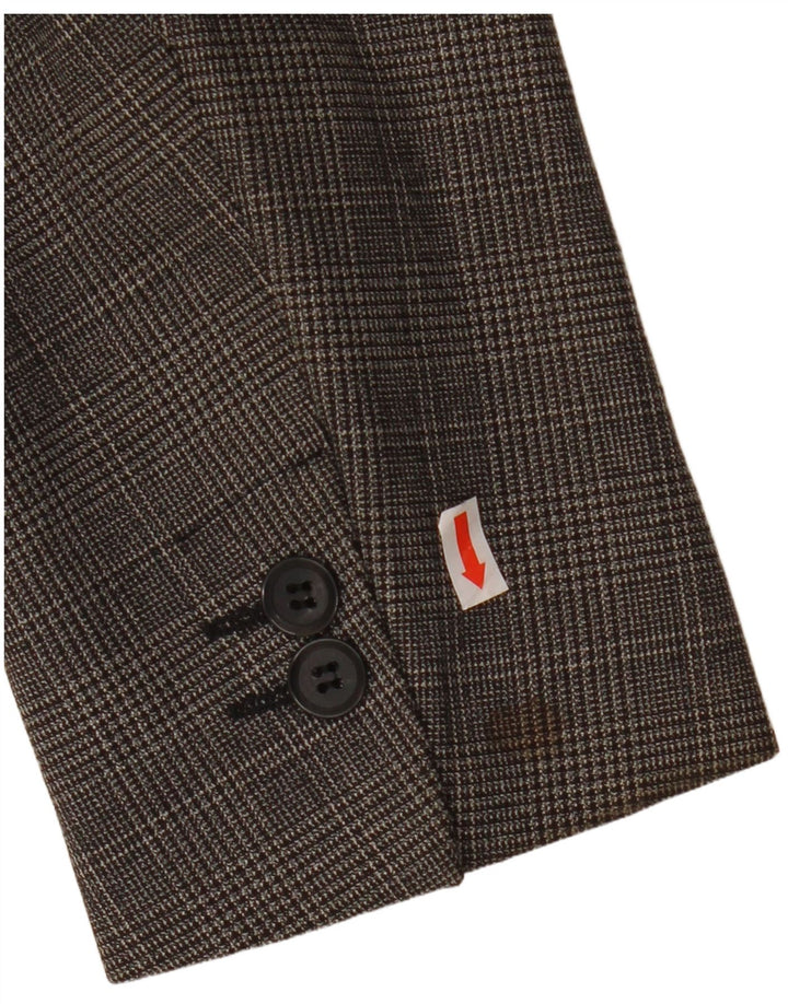 ZARA Ανδρικό μπουφάν μπλέιζερ με 1 κουμπί EU 50 Μεσαίο γκρι πολυεστέρας Houndstooth