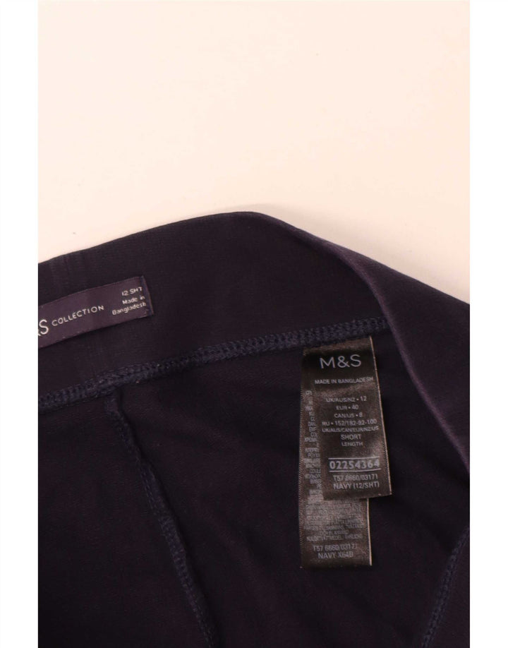 Γυναικεία κολάν Marks & Spencer UK 12 Medium Navy Blue Cotton