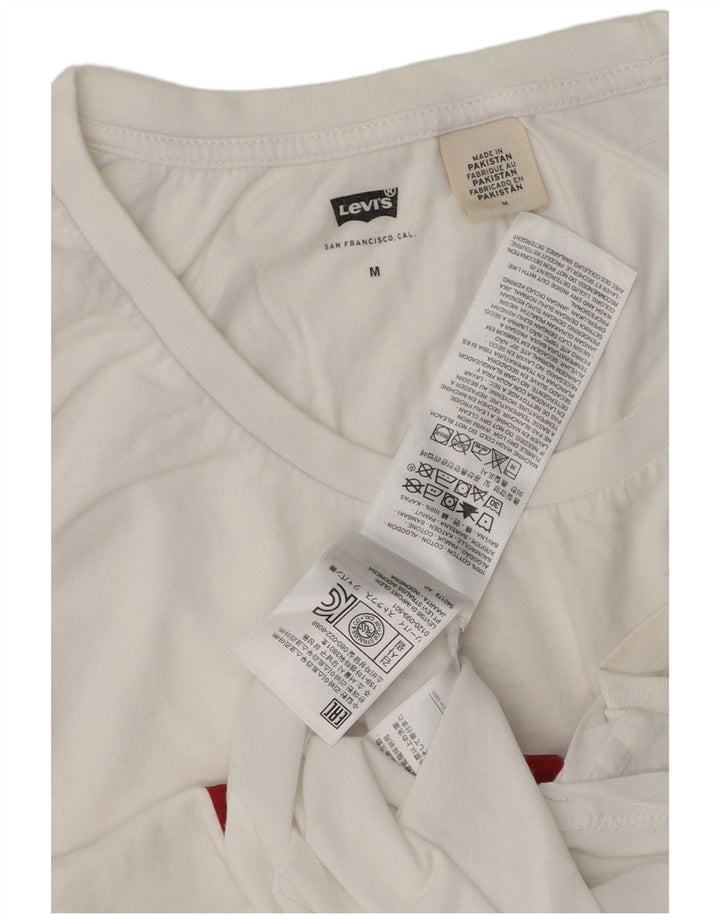 Γυναικείο Γραφικό Γιλέκο LEVI'S Τοπ UK 14 Μεσαίο λευκό βαμβακερό