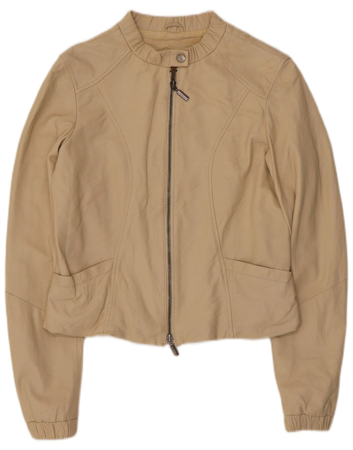 CONBIPEL Γυναικείο Δερμάτινο Μπουφάν IT 42 Δερμάτινο Μεσαίο Μπεζ