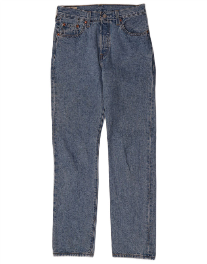 Levi's Womens 501 Straight Jeans W25 L30 Blue Cotton