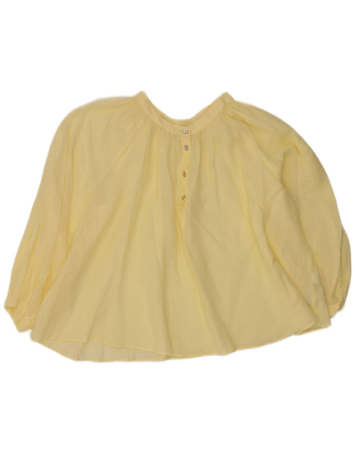 Zara Γυναικεία Μακρυμάνικη Μπλούζα Oversized Μπλούζα UK 14 Medium Yellow