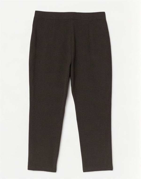Marks & Spencer Γυναικείο Cropped Παντελόνι UK 18 XL W38 L24 Grey Houndstooth