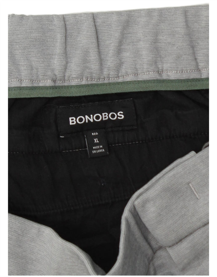 Ανδρικό παντελόνι Chino BONOBOS Slim XL W40 L29 Γκρι Πολυεστέρας