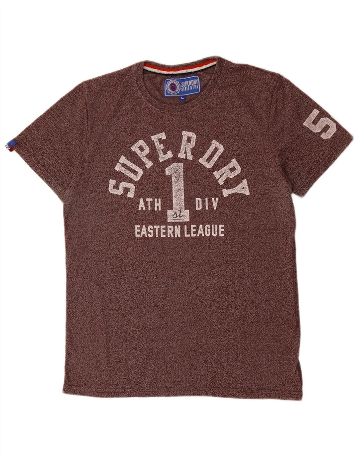 Ανδρικό γραφικό μπλουζάκι SUPERDRY Μπλουζάκι με μεγάλο μωβ βαμβακερό χρώμα