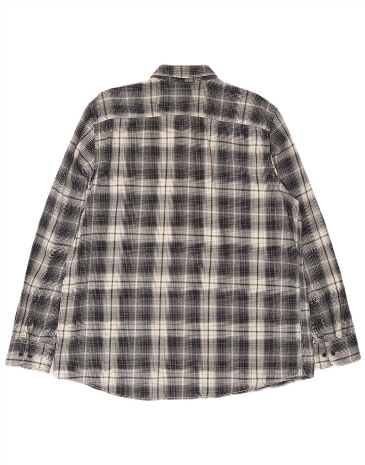 Lerros Ανδρικό Φανελένιο Πουκάμισο 2XL Γκρι βαμβακερό