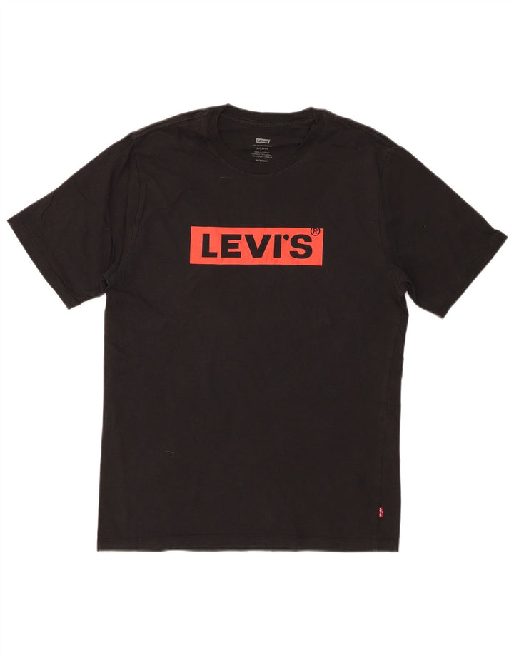Ανδρικό γραφικό μπλουζάκι LEVI'S Relaxed Fit Top XS μαύρο βαμβακερό