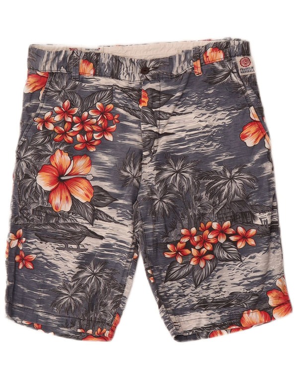 Franklin Marshall Ανδρικό σορτς Leo Chino W31 Medium Navy Blue Hawaiian