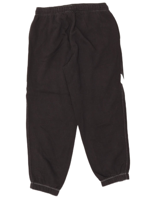 Γυναικεία αθλητική φόρμα NIKE γραφικά παντελόνια Joggers UK 10 Small Black Cotton