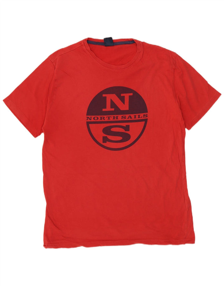 Ανδρικό γραφικό T-Shirt North Sails Top Large Red